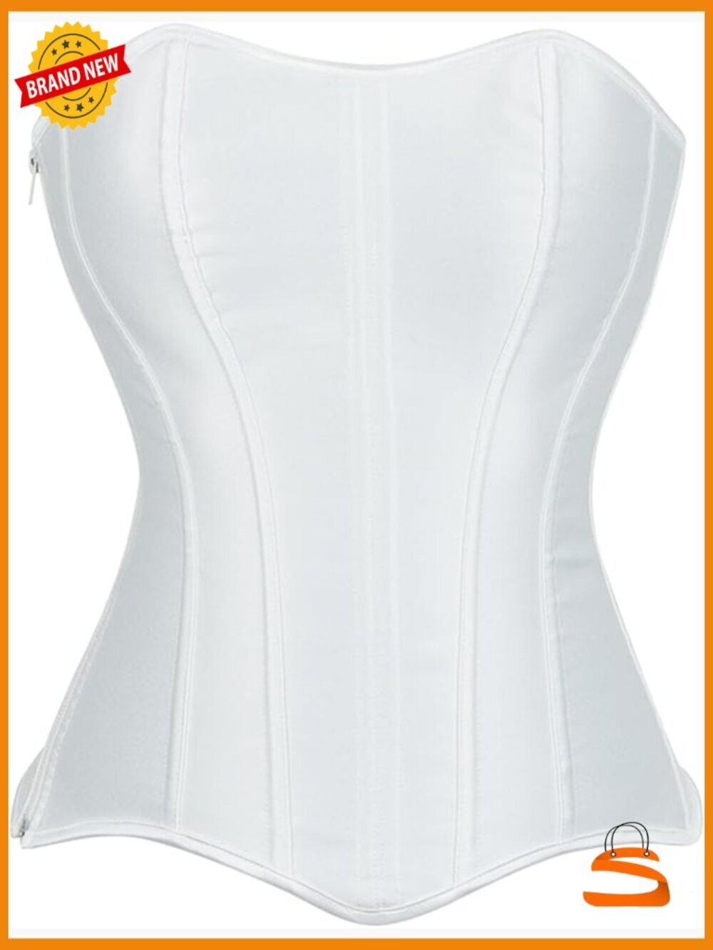 Renaissance Corset Overbust Waist Cincher Bustier with Sleeves